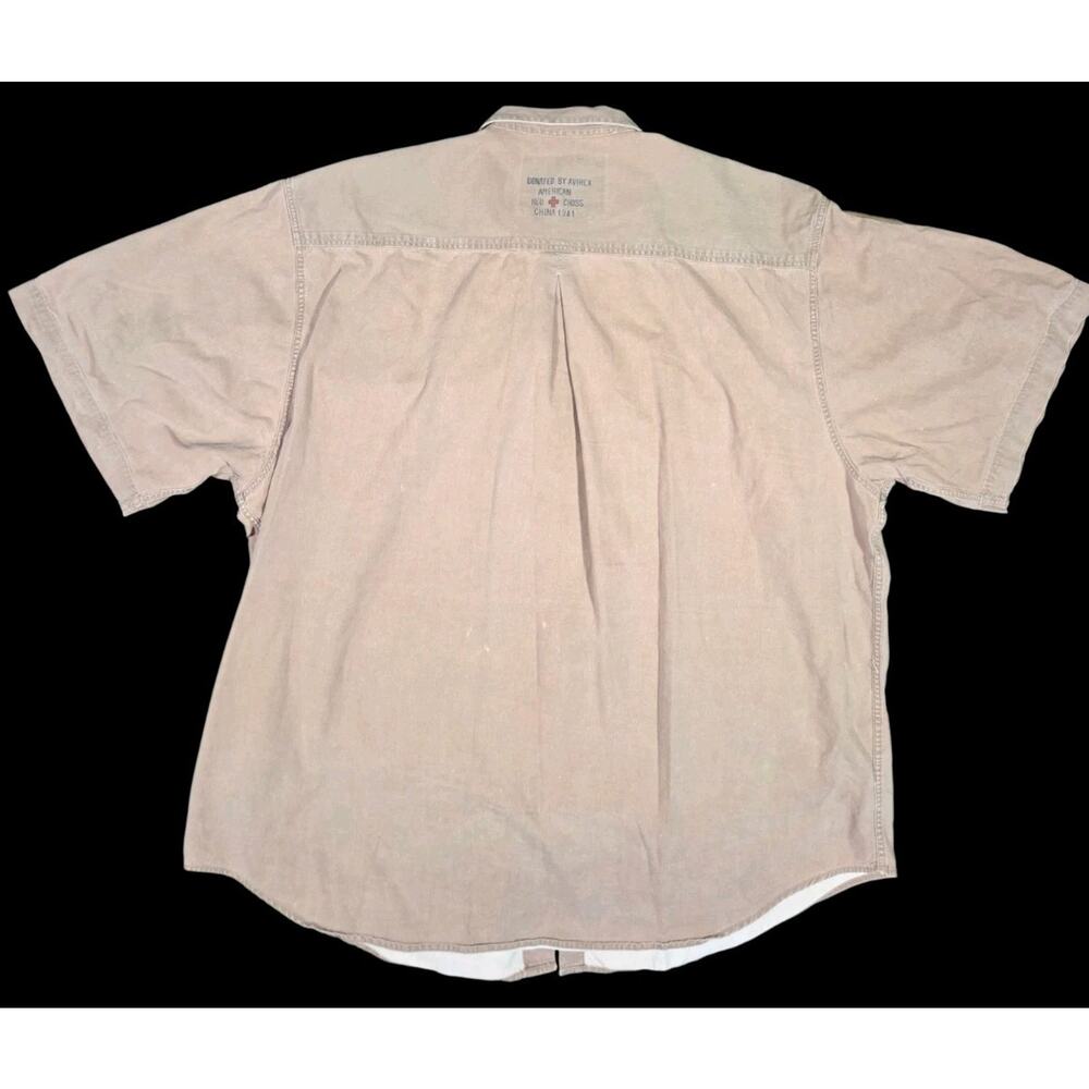 Vintage Avirex Shirt First Air Commando Group Military WW2 Angel 2XL Tan Lined - Picture 2 of 12